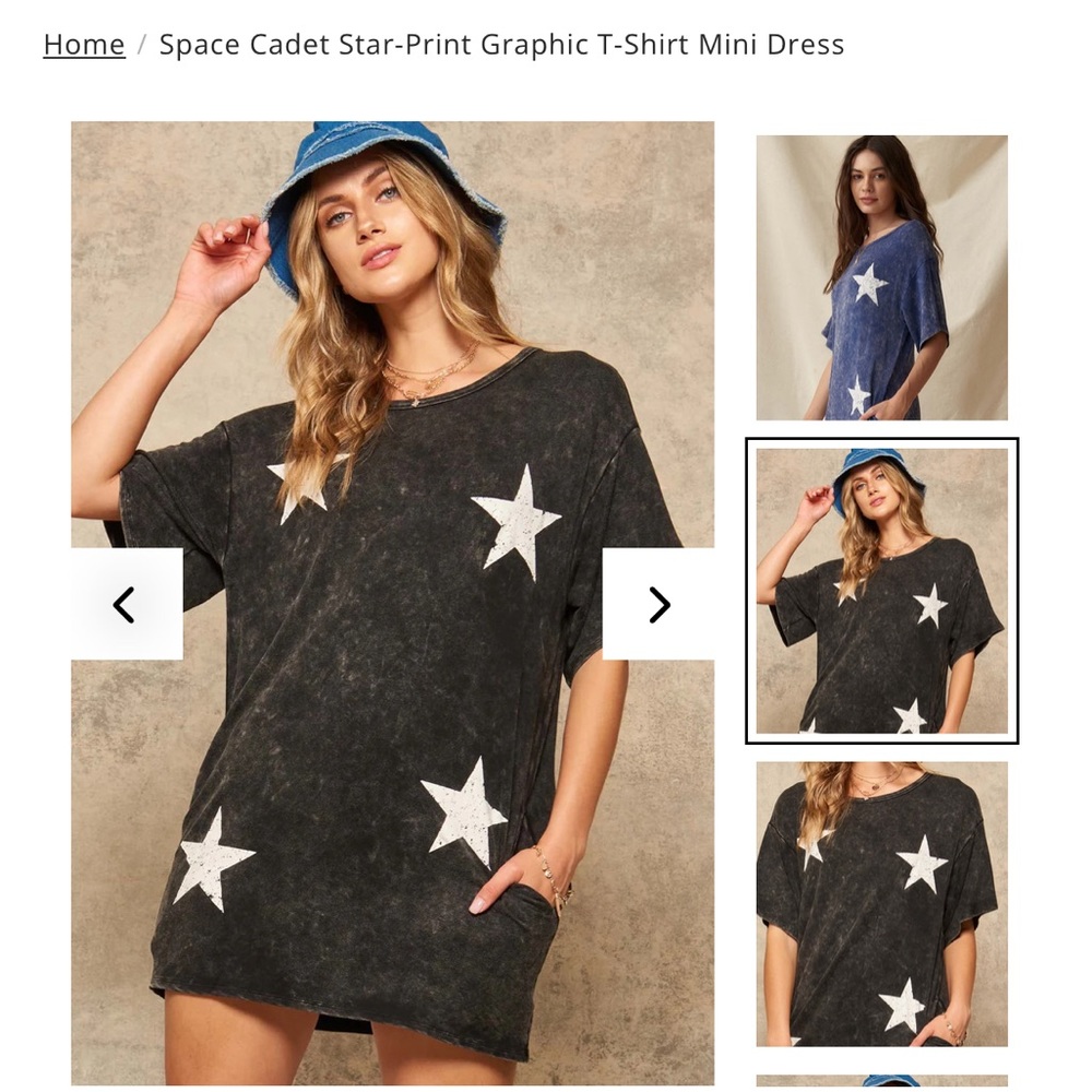 Promesa / Space Cadet Star-Print Graphic T-Shirt Mini Dress